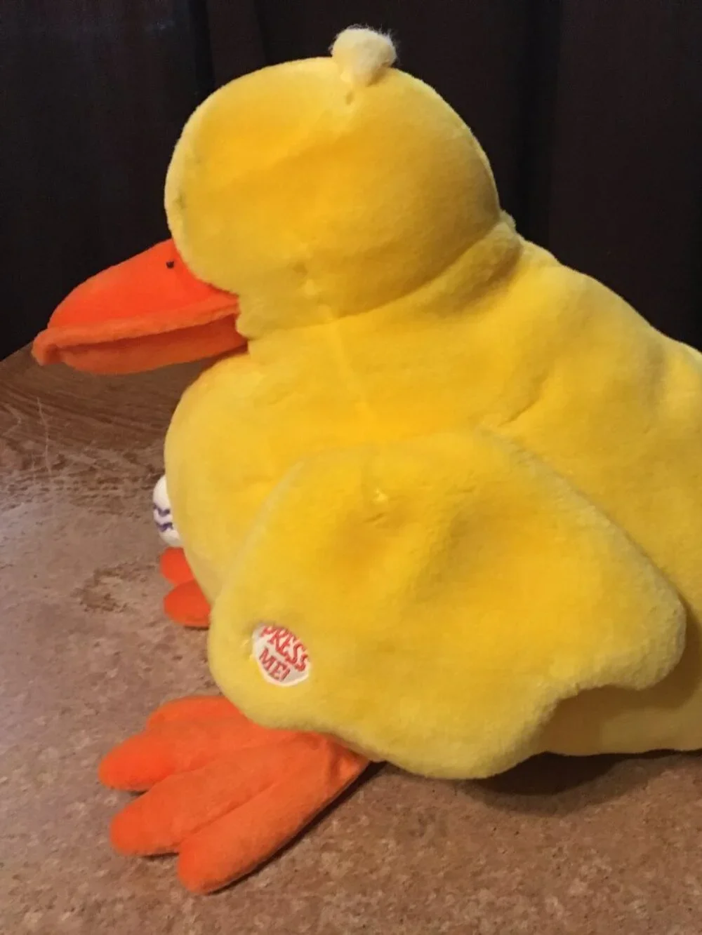 QUACKING TALKING EASTER DUCK PLUSH PLAYS HERE COMES PETER COTTONTAIL WORKING